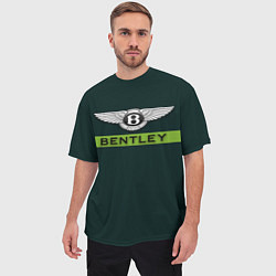 Футболка оверсайз мужская Bentley green, цвет: 3D-принт — фото 2