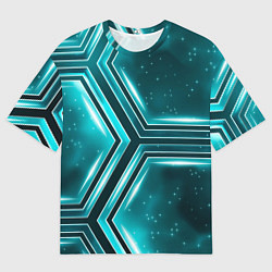 Футболка оверсайз мужская Космические соты, цвет: 3D-принт