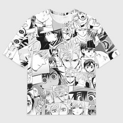 Футболка оверсайз мужская ID Вторжение паттерн, цвет: 3D-принт