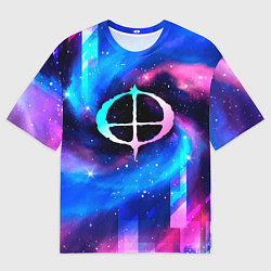 Футболка оверсайз мужская Ozzy Osbourne Неоновый Космос, цвет: 3D-принт
