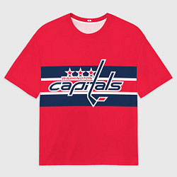 Футболка оверсайз мужская Вашингтон Кэпиталз форма, цвет: 3D-принт