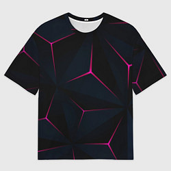 Мужская футболка оверсайз Неоновые Плиты