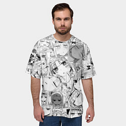 Футболка оверсайз мужская Сон в замке демона паттерн, цвет: 3D-принт — фото 2