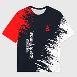 Футболка оверсайз мужская Five Finger Death Punch - краска, цвет: 3D-принт