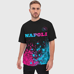 Футболка оверсайз мужская Napoli Neon Gradient, цвет: 3D-принт — фото 2