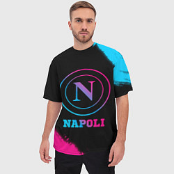 Футболка оверсайз мужская Napoli FC Neon Gradient, цвет: 3D-принт — фото 2