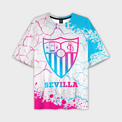 Футболка оверсайз мужская Sevilla FC Neon Gradient, цвет: 3D-принт