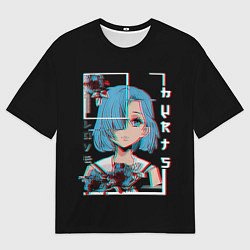 Футболка оверсайз мужская Love Anime Girl Flowers, цвет: 3D-принт