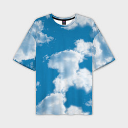 Мужская футболка оверсайз Небо в облаках