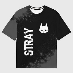 Футболка оверсайз мужская Stray Glitch на темном фоне, цвет: 3D-принт
