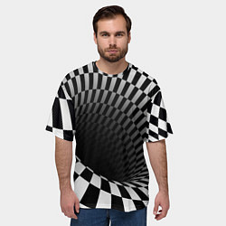 Футболка оверсайз мужская Портал - оптическая иллюзия, цвет: 3D-принт — фото 2