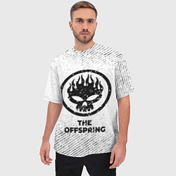 Футболка оверсайз мужская The Offspring с потертостями на светлом фоне, цвет: 3D-принт — фото 2