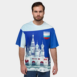 Футболка оверсайз мужская Moscow: made in Russia, цвет: 3D-принт — фото 2