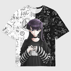 Футболка оверсайз мужская Коми сан гот - проблемы с общением, цвет: 3D-принт