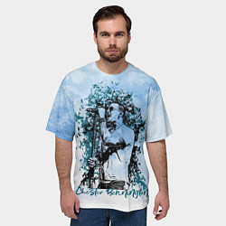 Футболка оверсайз мужская Chester Bennington!, цвет: 3D-принт — фото 2