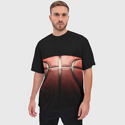 Футболка оверсайз мужская Basketball ball, цвет: 3D-принт — фото 2