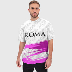 Футболка оверсайз мужская Roma pro football: символ сверху, цвет: 3D-принт — фото 2