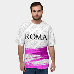 Футболка оверсайз мужская Roma pro football: символ сверху, цвет: 3D-принт — фото 2