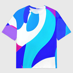 Мужская футболка оверсайз Яркая авангардная абстракция