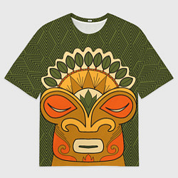 Футболка оверсайз мужская Polynesian tiki HUMBLE, цвет: 3D-принт