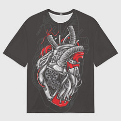 Футболка оверсайз мужская Механическое сердце стимпанк, цвет: 3D-принт