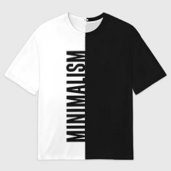 Мужская футболка оверсайз MINIMALISM - BLACK AND WHITE