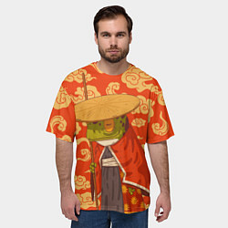 Футболка оверсайз мужская Самурай-хранитель, цвет: 3D-принт — фото 2