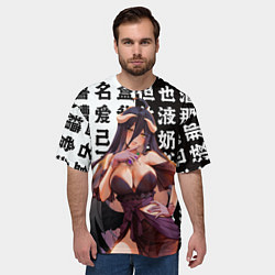 Футболка оверсайз мужская Альбедо - Повелитель тьмы аниме, цвет: 3D-принт — фото 2