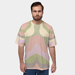 Футболка оверсайз мужская Абстрактный цветной узор abstract, цвет: 3D-принт — фото 2