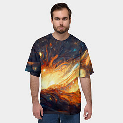Футболка оверсайз мужская Центр вселенной - Абстракция, цвет: 3D-принт — фото 2