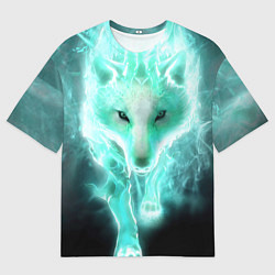 Футболка оверсайз мужская Волк из света, цвет: 3D-принт