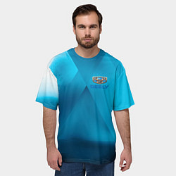Футболка оверсайз мужская Geely - абстракция, цвет: 3D-принт — фото 2