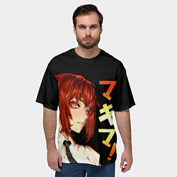 Футболка оверсайз мужская Демон контроля - Человек-бензопила, цвет: 3D-принт — фото 2
