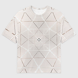 Футболка оверсайз мужская Абстрактные геометрические линии и точки, цвет: 3D-принт
