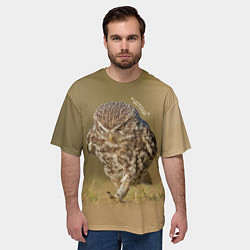 Футболка оверсайз мужская Штош - мем - совёнок, цвет: 3D-принт — фото 2