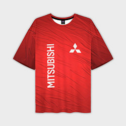 Мужская футболка оверсайз Mitsubishi sport - абстракция