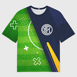 Футболка оверсайз мужская Inter football field, цвет: 3D-принт