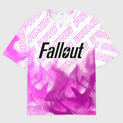 Футболка оверсайз мужская Fallout pro gaming: символ сверху, цвет: 3D-принт