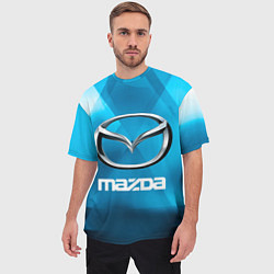 Футболка оверсайз мужская Mazda - sport - абстракция, цвет: 3D-принт — фото 2