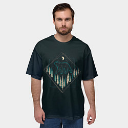 Футболка оверсайз мужская Созвездие медведицы, цвет: 3D-принт — фото 2