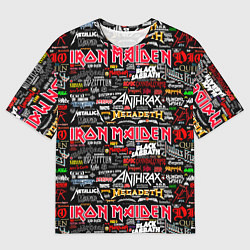 Футболка оверсайз мужская Popular music artists of rock bands, цвет: 3D-принт