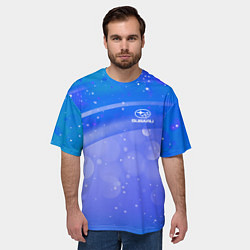 Футболка оверсайз мужская Субару - sport, цвет: 3D-принт — фото 2
