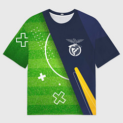 Футболка оверсайз мужская Benfica football field, цвет: 3D-принт