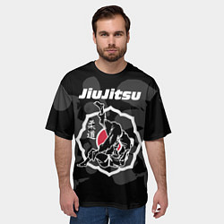 Футболка оверсайз мужская Jiu-jitsu throw logo, цвет: 3D-принт — фото 2