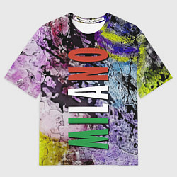 Мужская футболка оверсайз Avant-garde color texture - Milano
