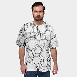Футболка оверсайз мужская Матричная сетка, цвет: 3D-принт — фото 2