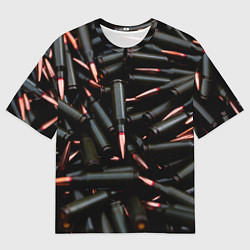 Футболка оверсайз мужская Черные патроны, цвет: 3D-принт