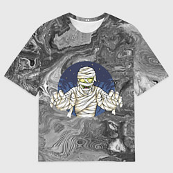 Футболка оверсайз мужская Мумия наводит ужас, цвет: 3D-принт