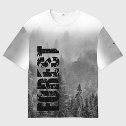 Футболка оверсайз мужская Gray Forest, цвет: 3D-принт