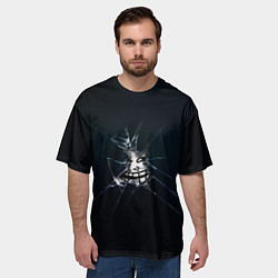 Футболка оверсайз мужская Trollface мем, цвет: 3D-принт — фото 2